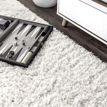 Aydin Solid Plush Shag Area Rug